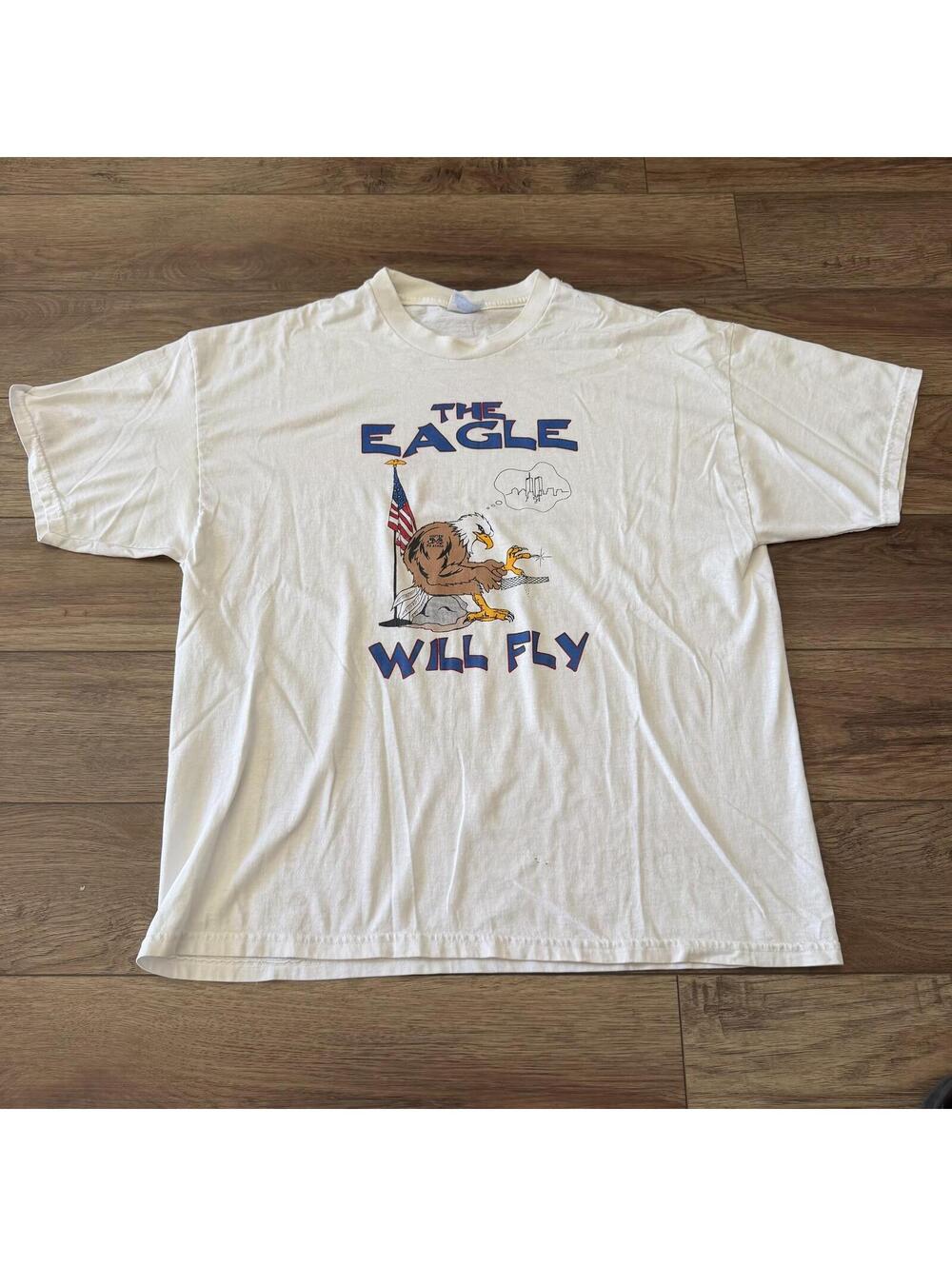 Vintage Y2K Post 9/11 “The Eagle Will Fly” 2001 T Shirt XL